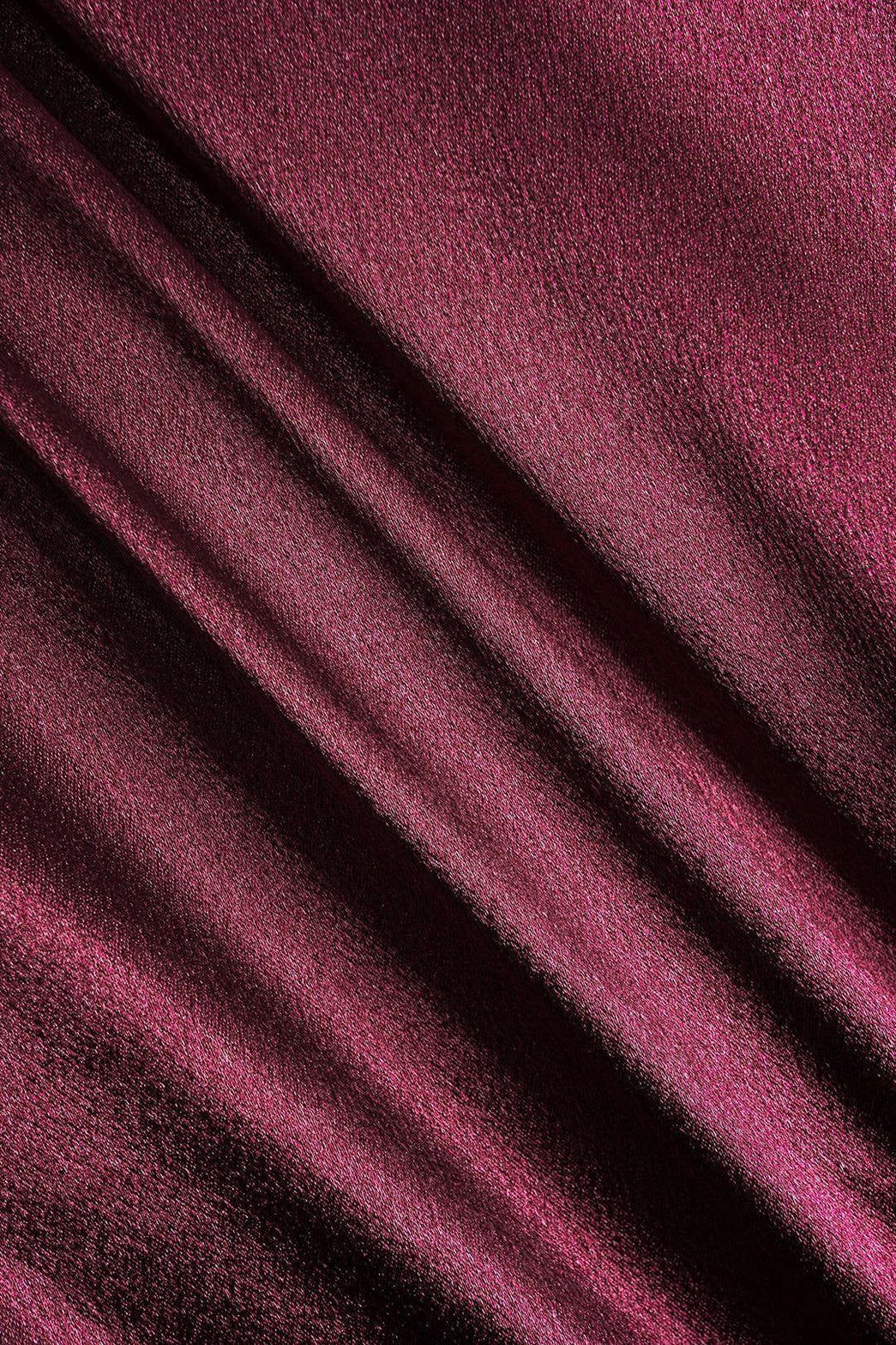 Ensemble jupe longue satin bordeaux luxe
