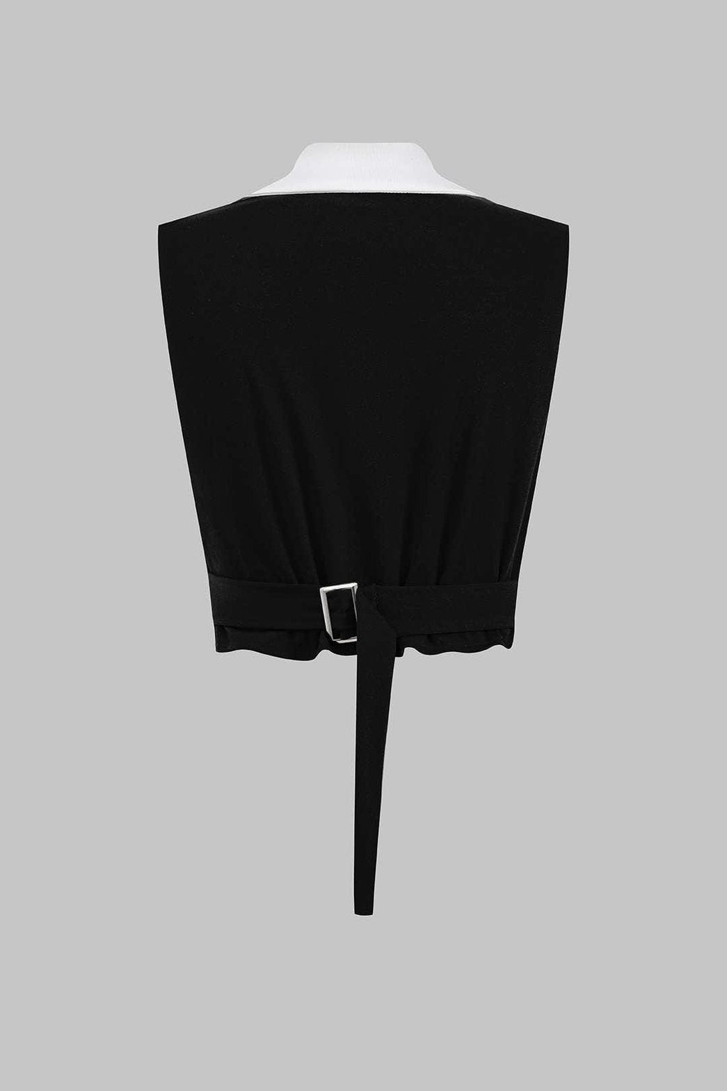 Vue latérale ensemble bicolore rouge et blanc quartz