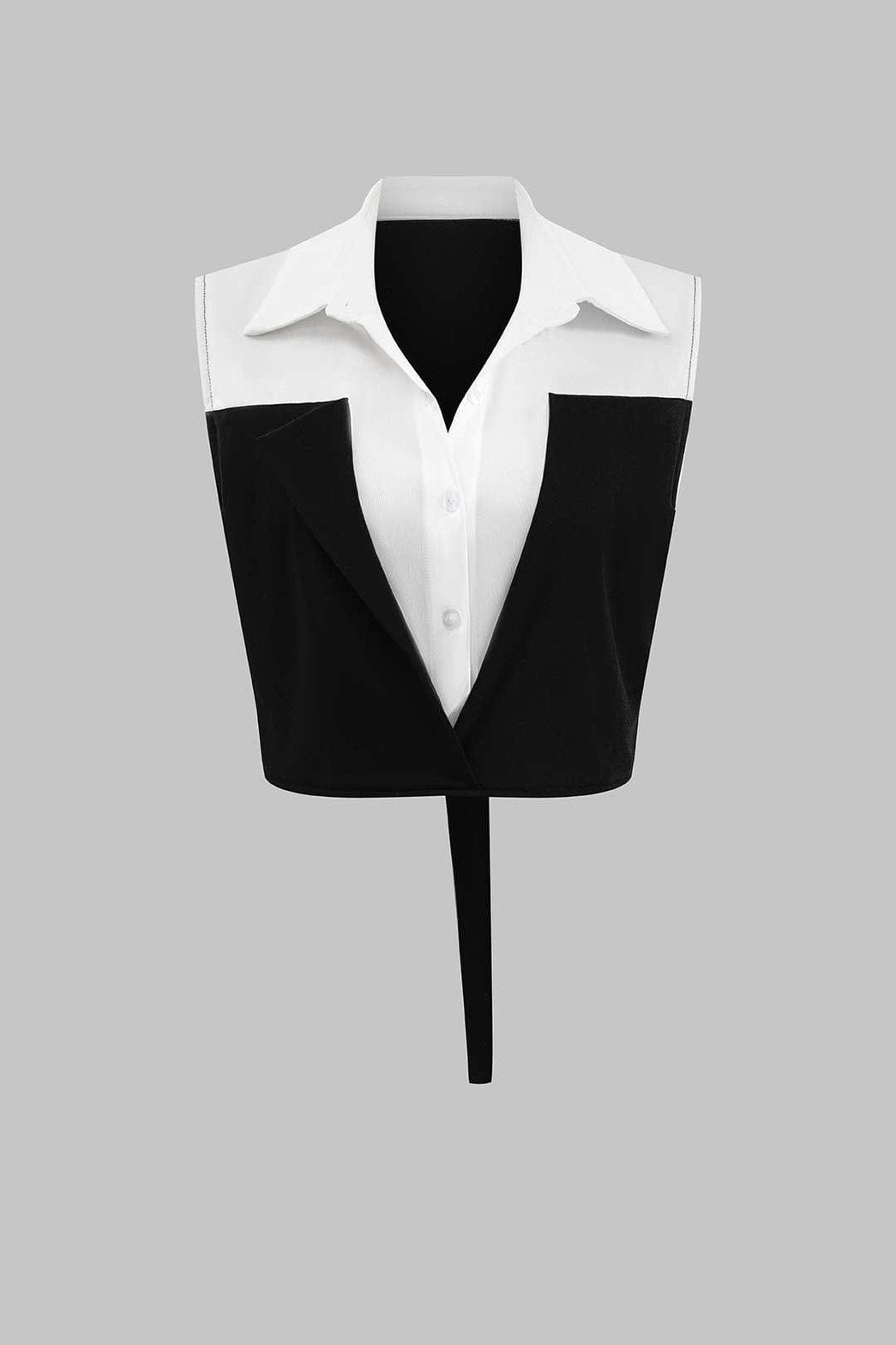 Détail finitions du top blanc ambre