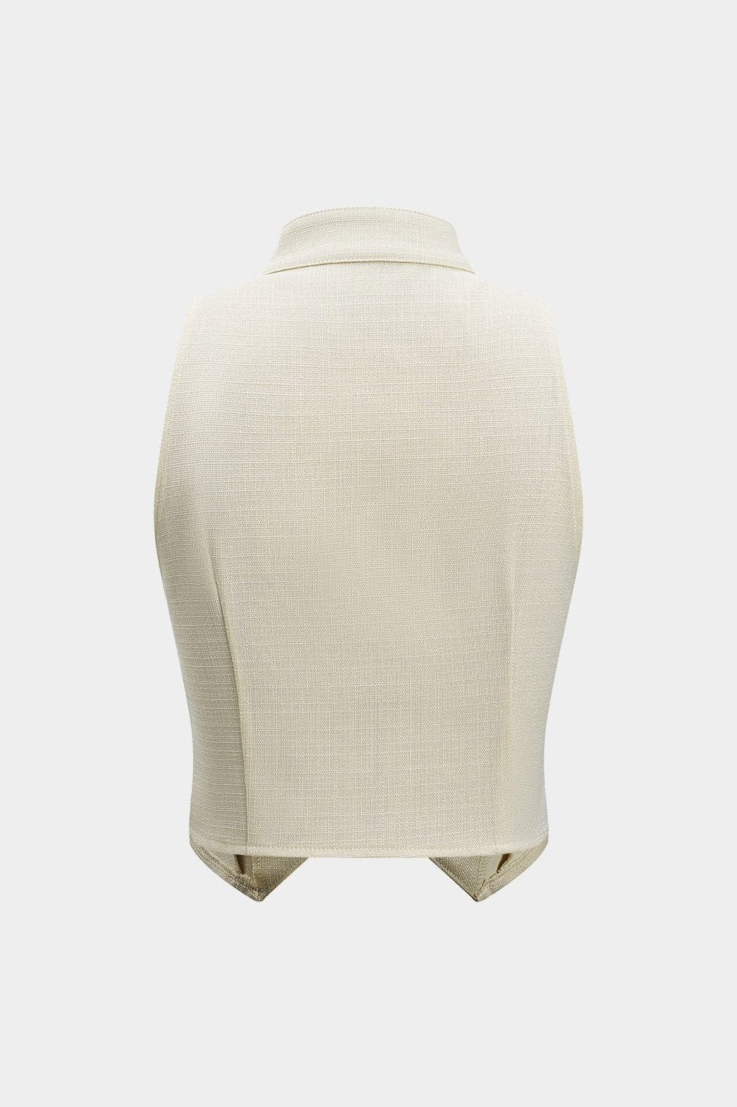 Détail boutons dorés sur top sans manches étoile