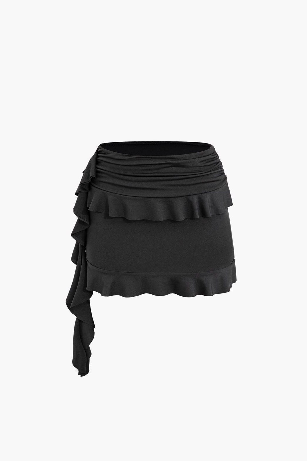 Ensemble top dos nu et jupe volantée détail dos crystal