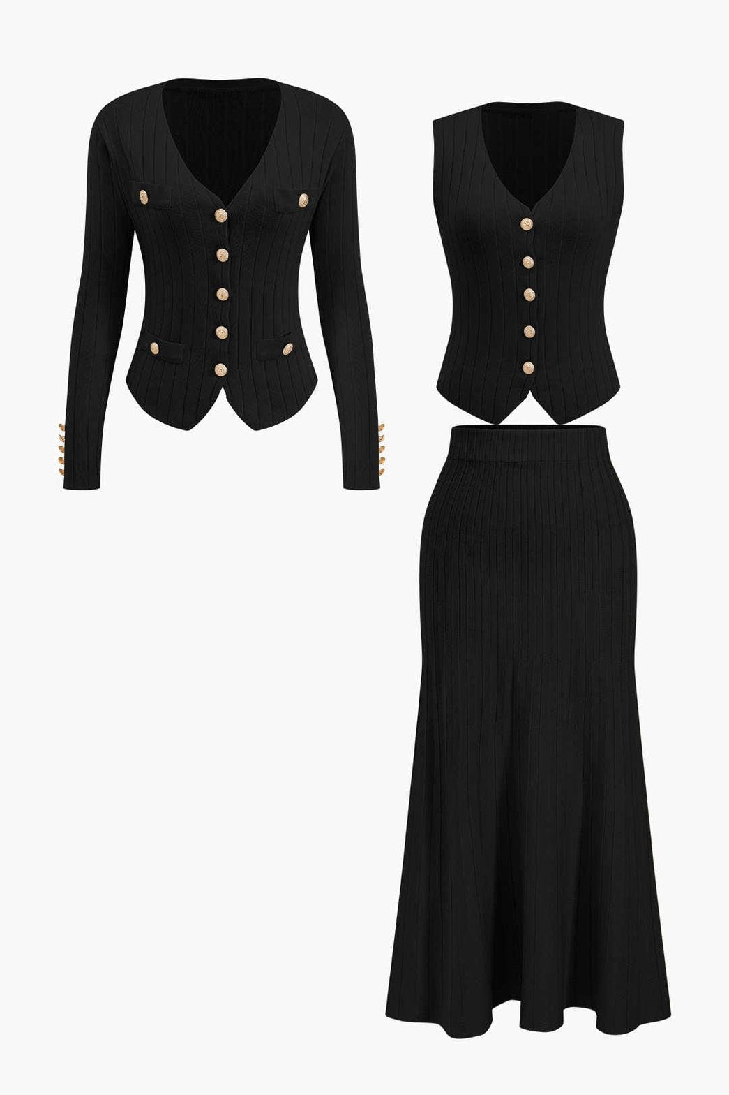 Ensemble trois pièces marron harmonie