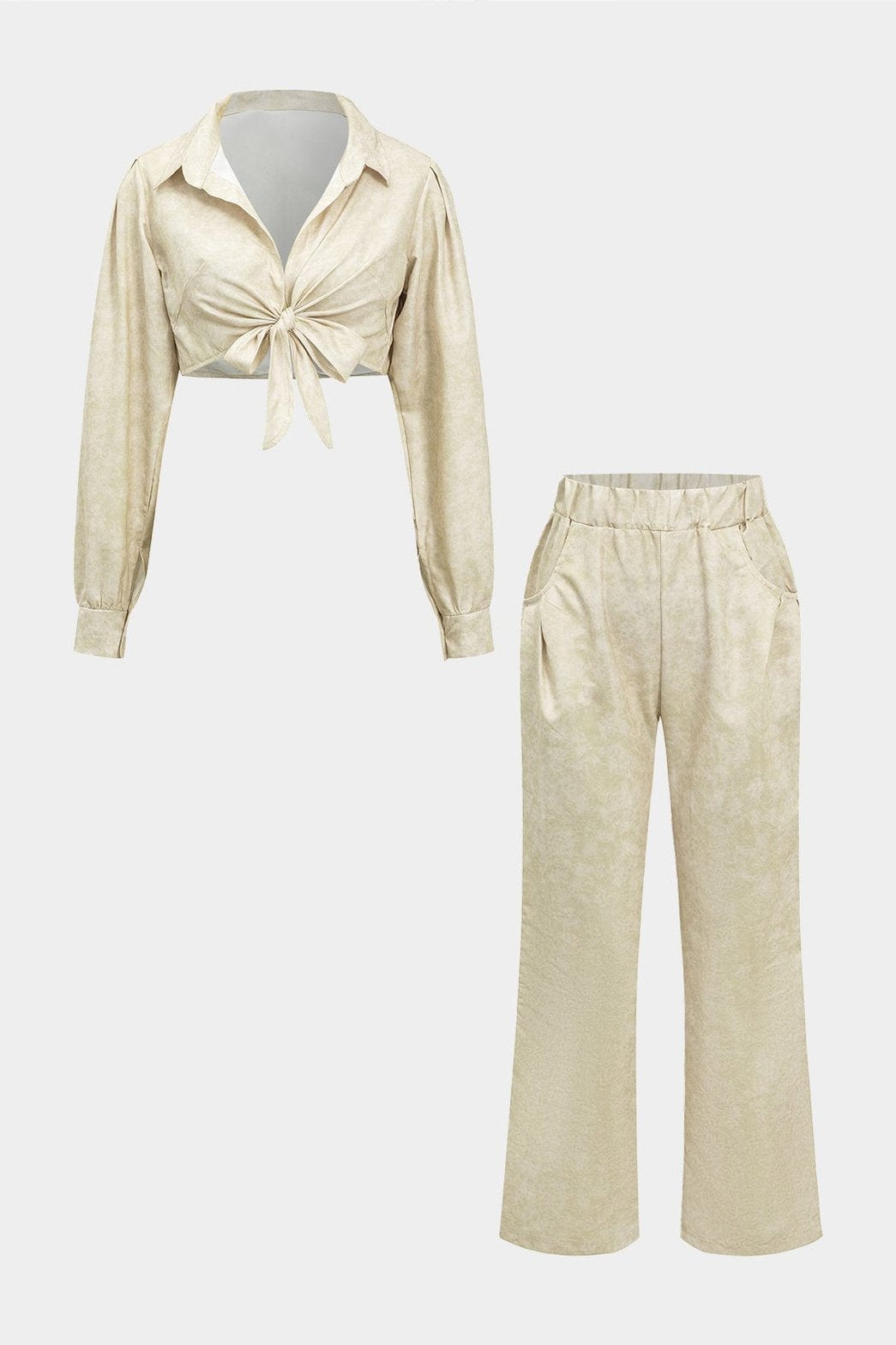 Ensemble tie-dye beige vue de face harmonie