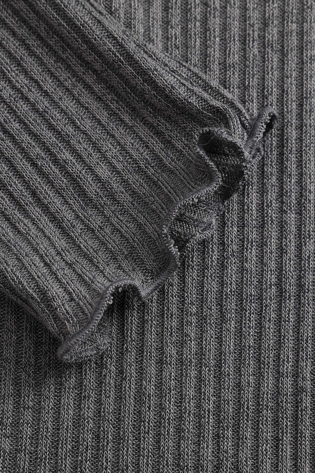 Ensemble plissé asymétrique gris vue complète arc