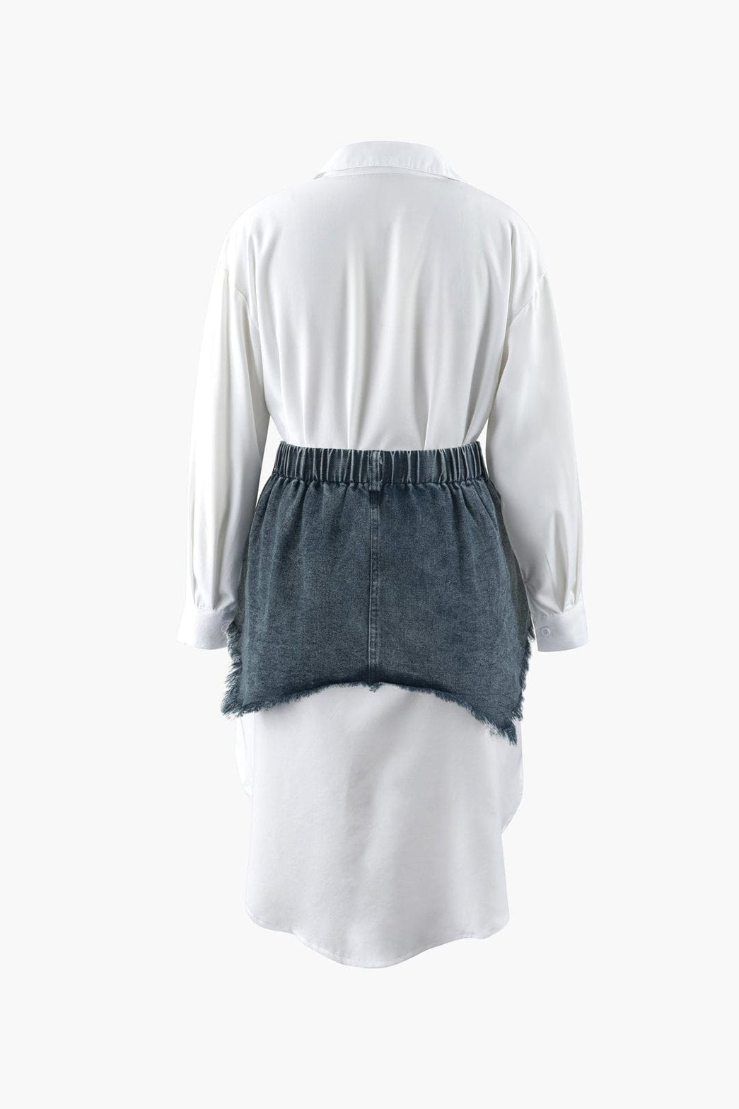 Détail du corset en jean stylé frais