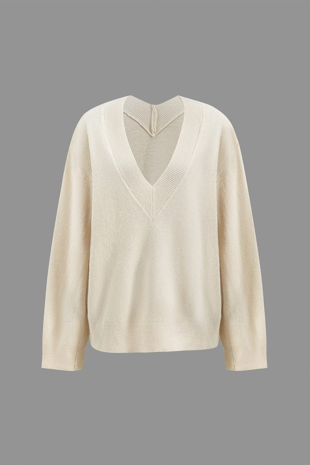 Robe longue moulante beige avec pull assorti douceur