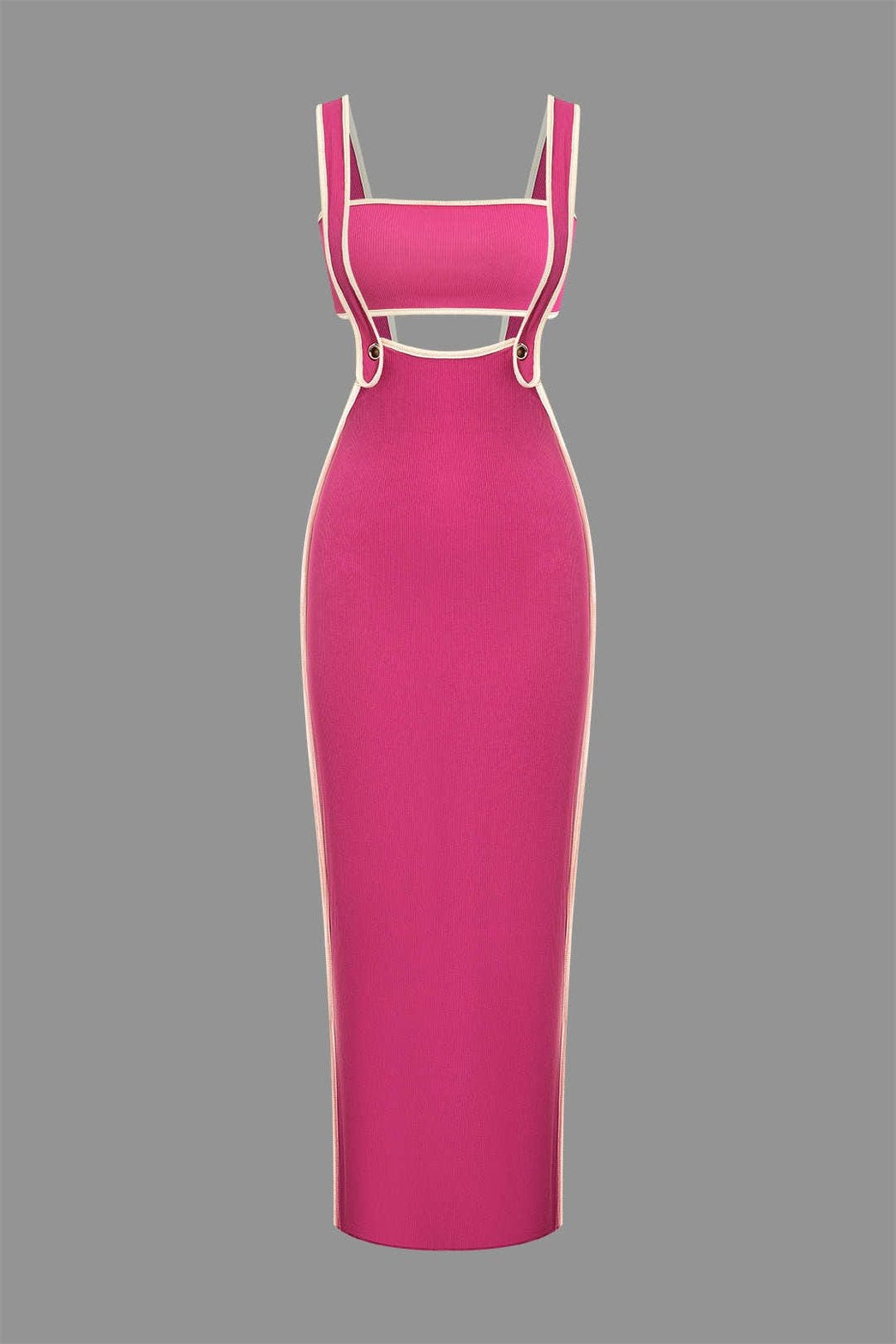 Robe longue moulante rose élégante harmonie