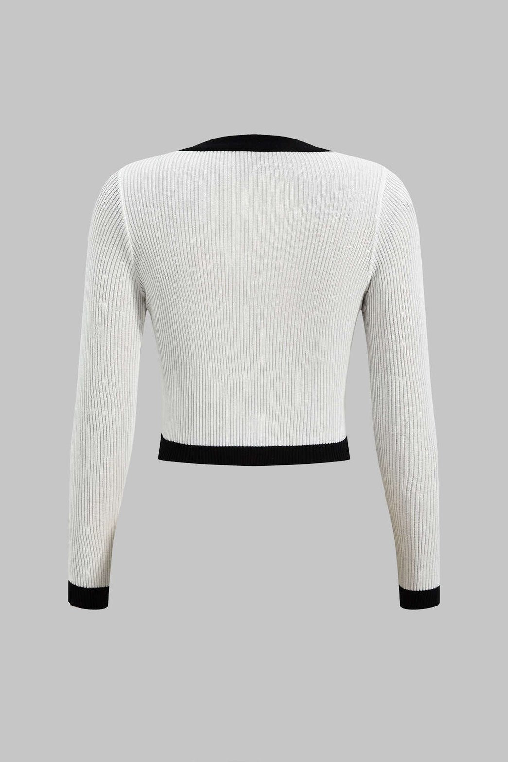 Cardigan blanc et noir harmonie