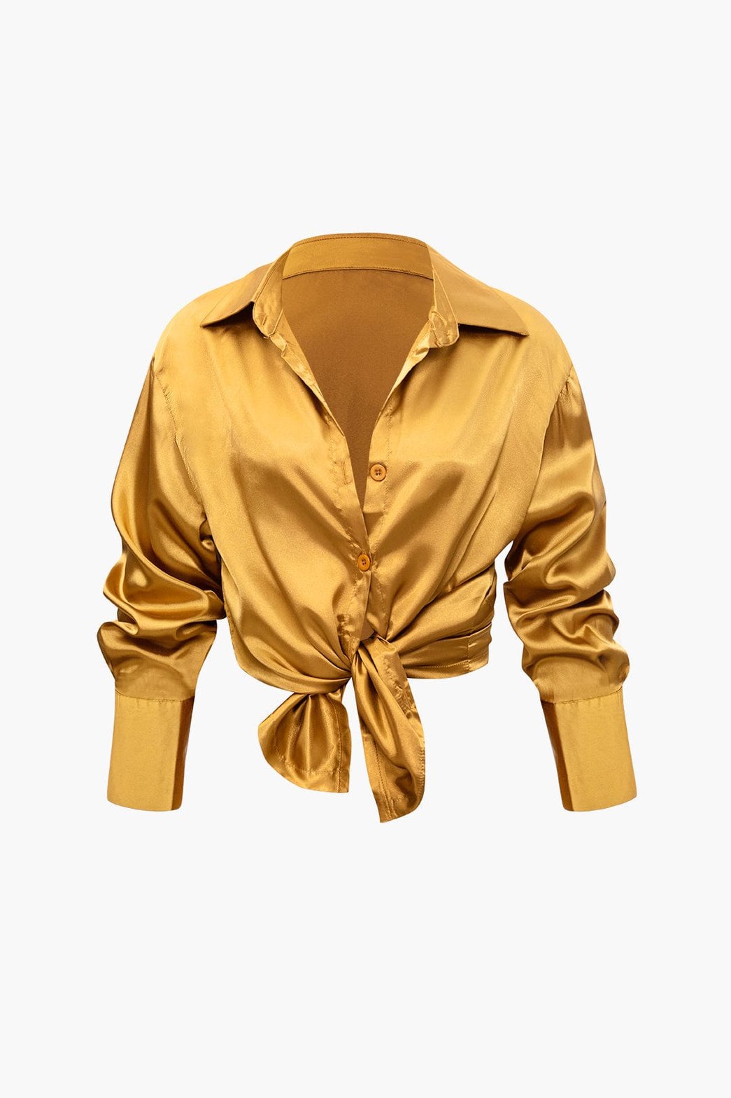 Ensemble Satiné Élégant Chemise et Pantalon Large