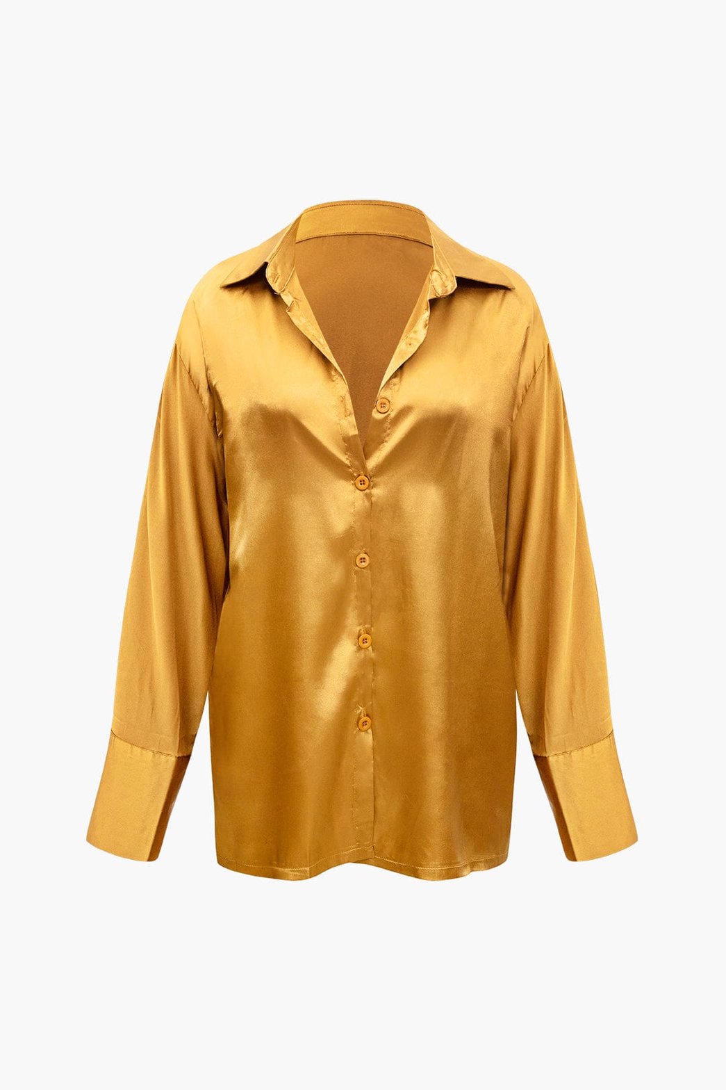 Ensemble Satiné Élégant Chemise et Pantalon Large