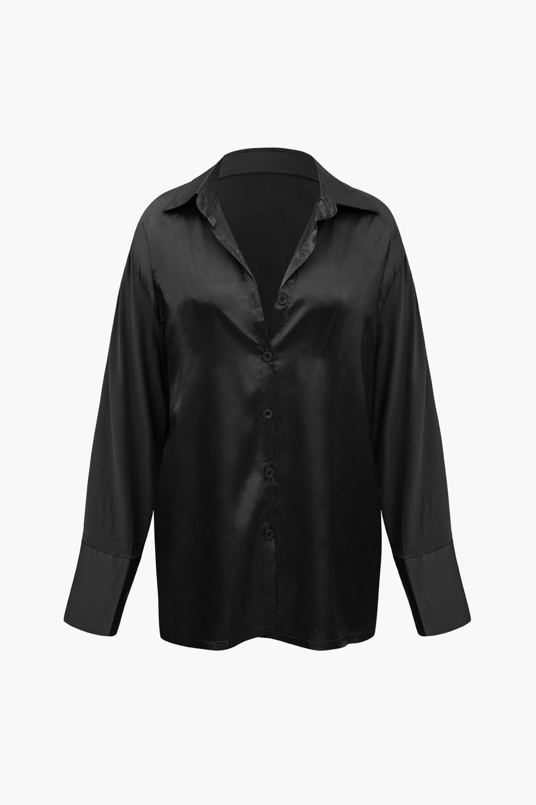 Ensemble Satiné Élégant Chemise et Pantalon Large