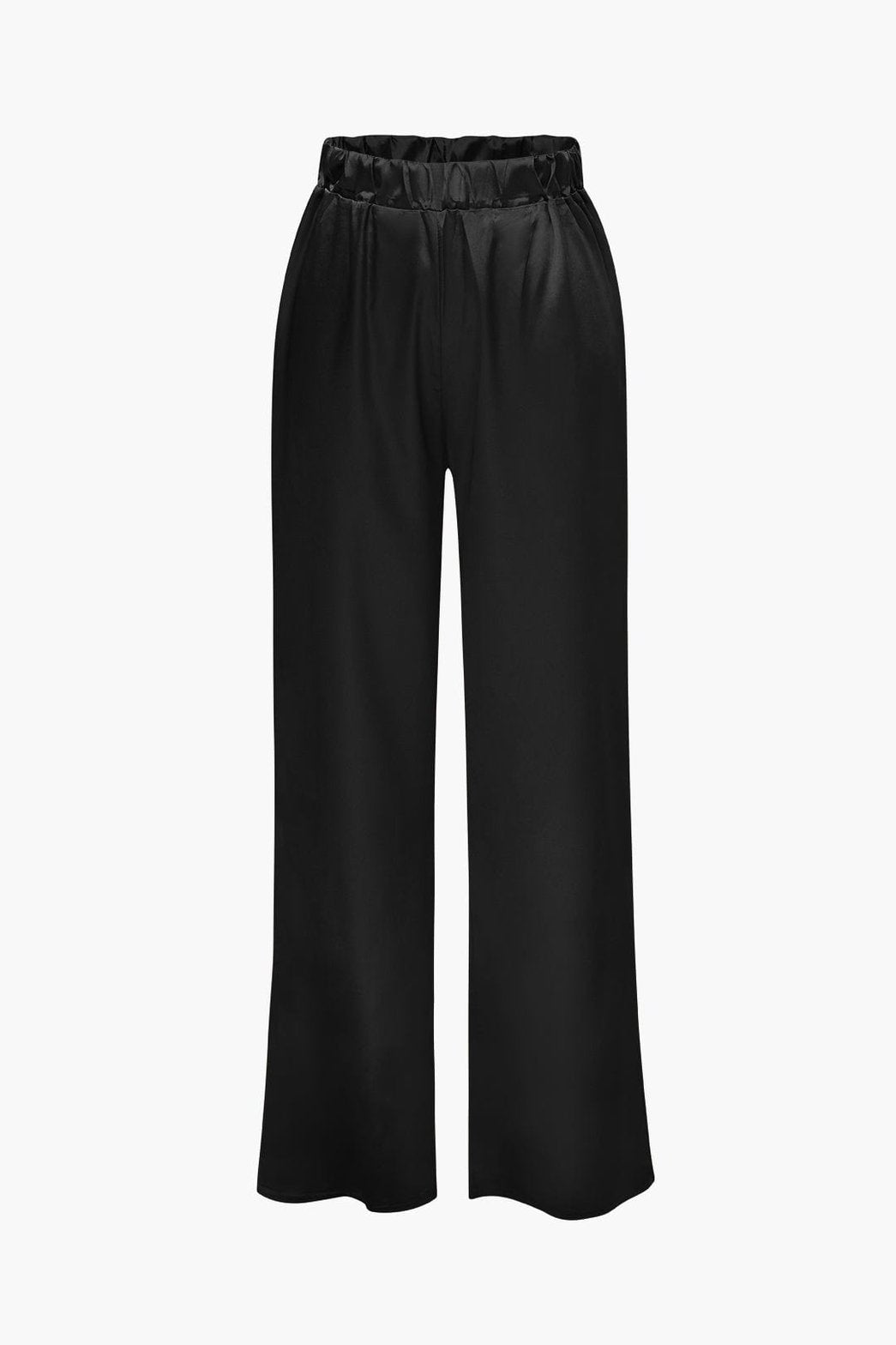 Ensemble Satiné Élégant Chemise et Pantalon Large