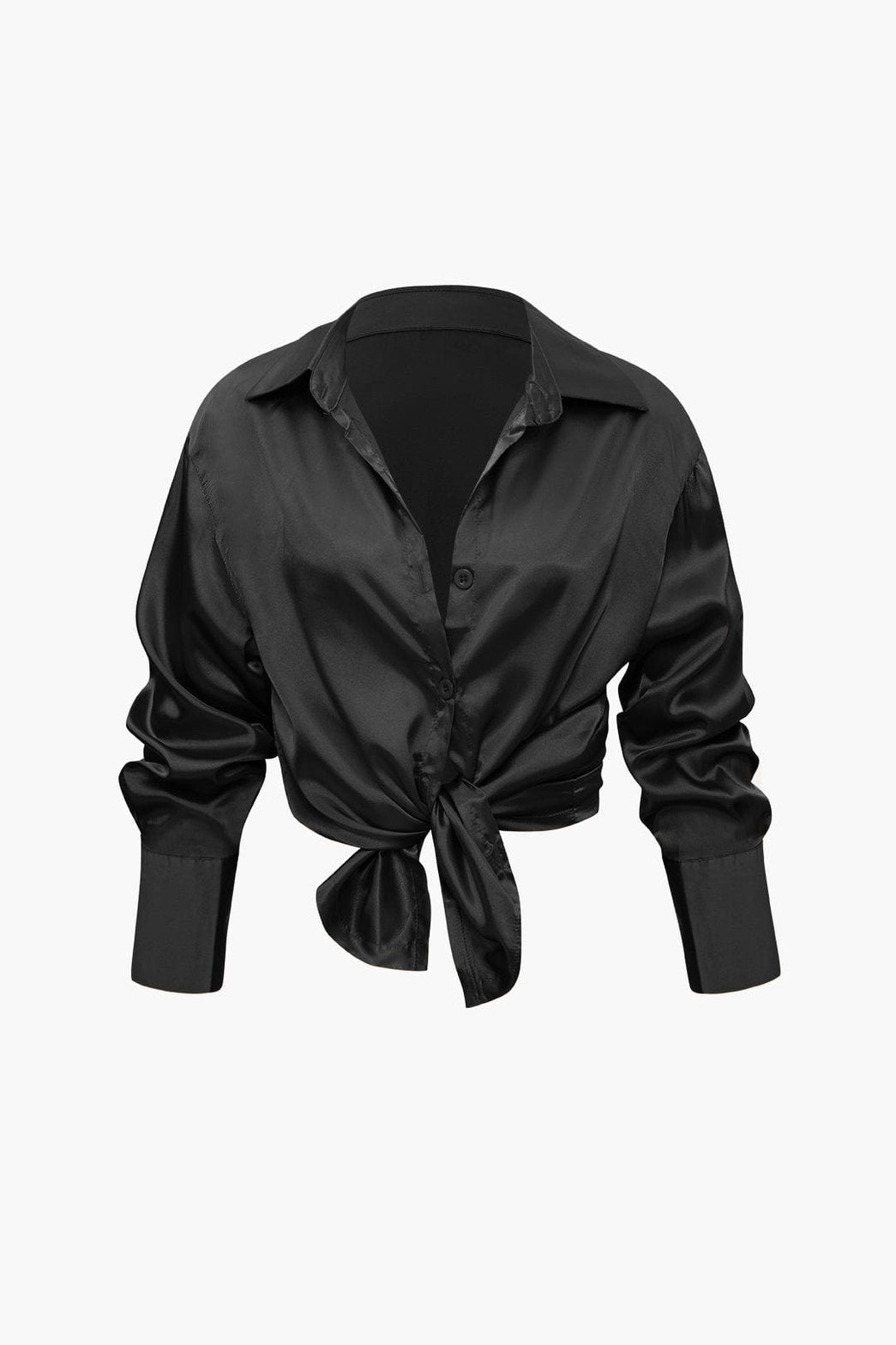 Ensemble Satiné Élégant Chemise et Pantalon Large