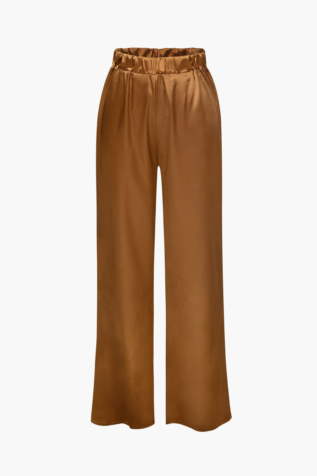 Ensemble Satiné Élégant Chemise et Pantalon Large