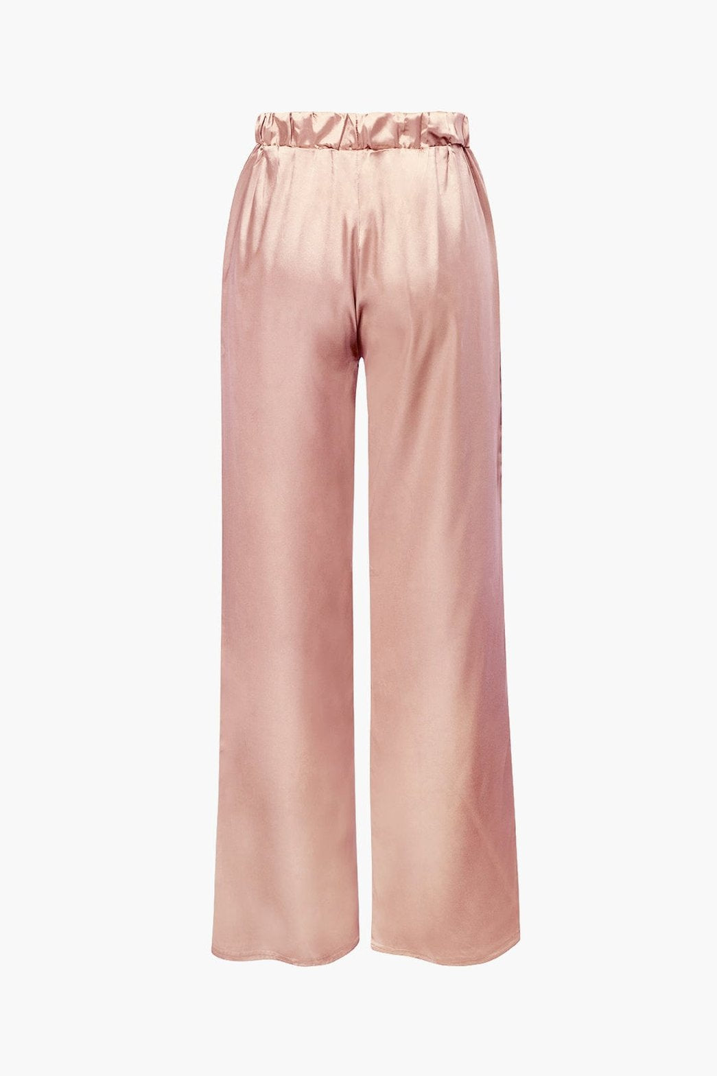 Ensemble Satiné Élégant Chemise et Pantalon Large