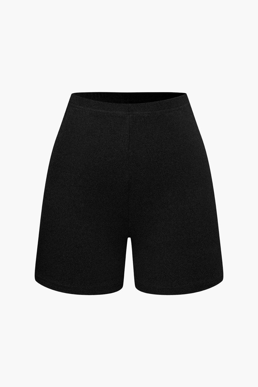 Ensemble Short Côtelé Basic Gris