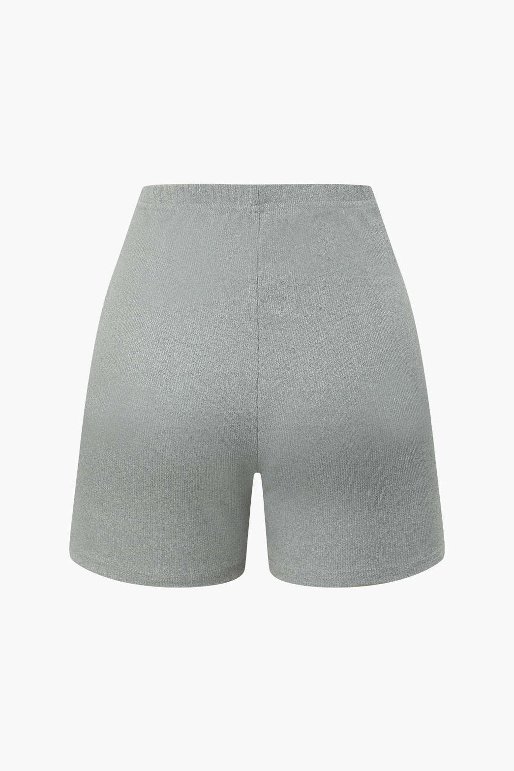 Ensemble Short Côtelé Basic Gris