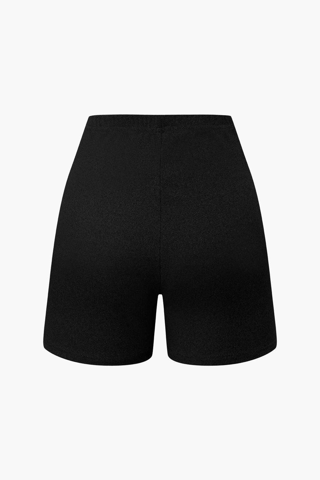 Ensemble Short Côtelé Basic Gris