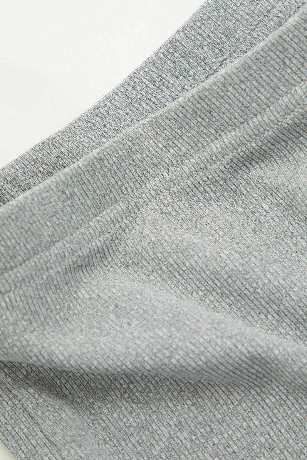 Ensemble Short Côtelé Basic Gris