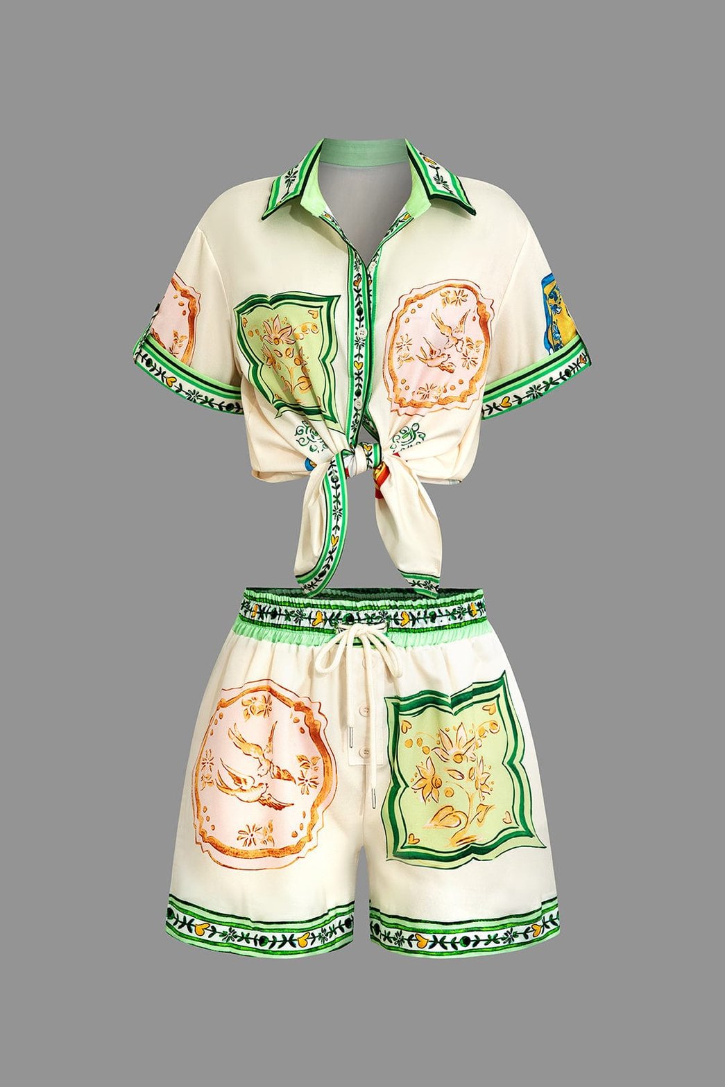 Ensemble coordonné motif foulard vue avant soleil