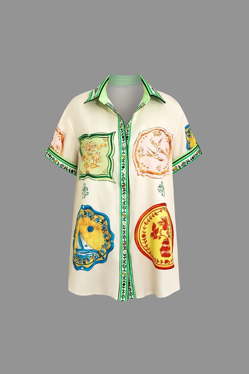 Ensemble coordonné motif foulard détail imprimé nuage