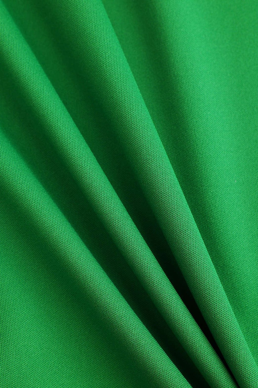 Ensemble patchwork vert et denim vue complète arc
