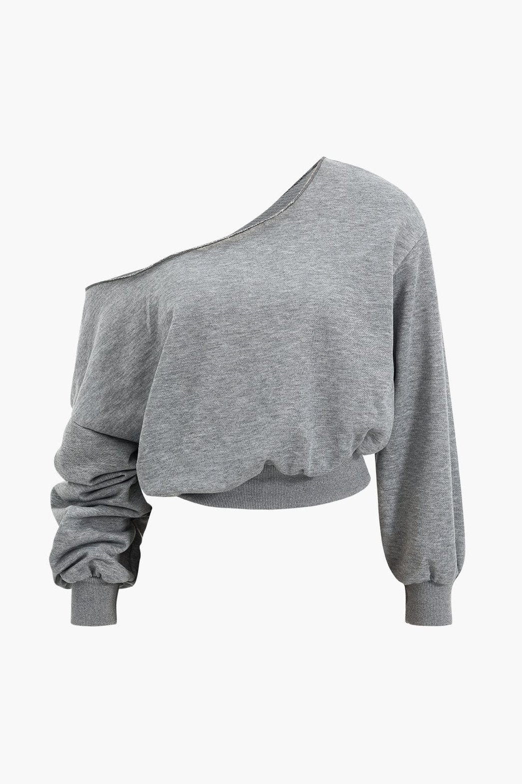 Top asymétrique gris confortable zen