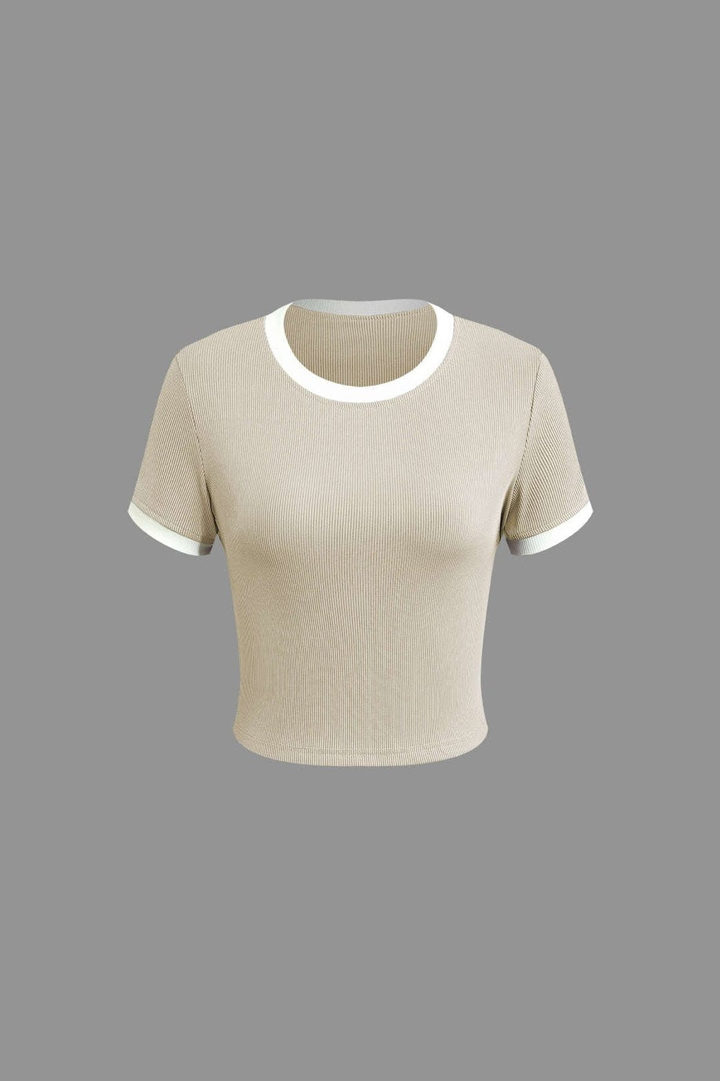 Vue du haut côtelé gris et blanc liberté