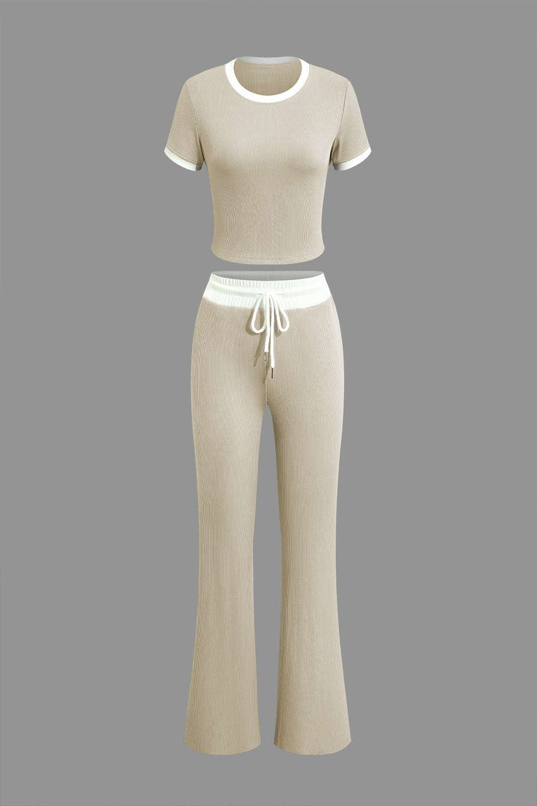 Ensemble côtelé porté décontracté zen