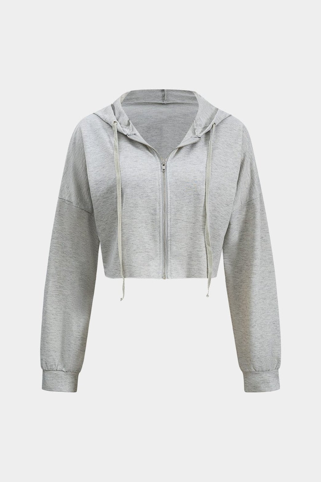 Vue de face ensemble sport chic gris douceur