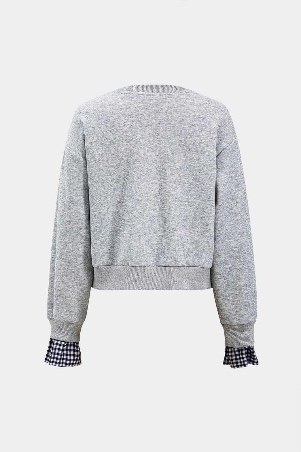 Vue dos ensemble gris casual élégant
