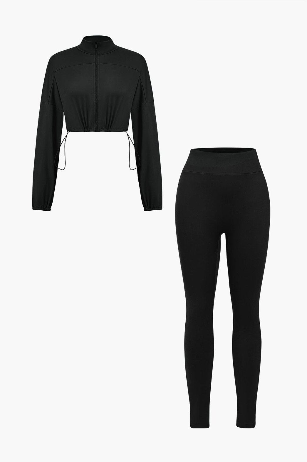 Ensemble sportif noir élégant zesty