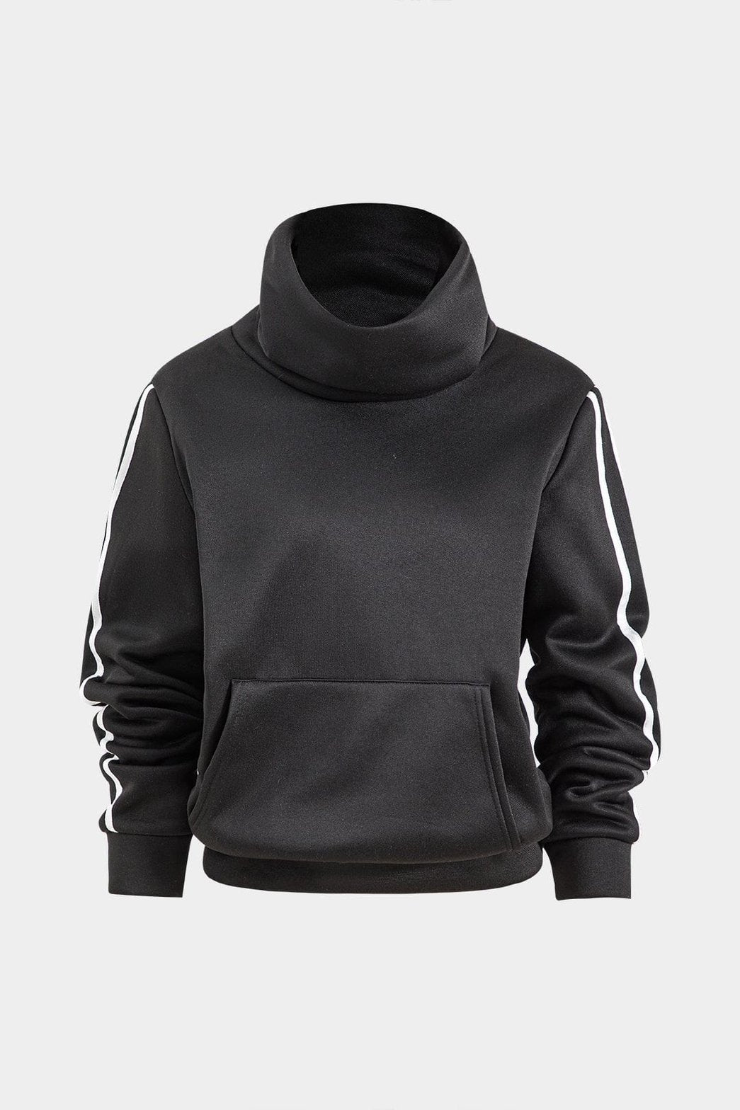 Ensemble sportswear noir col roulé vue côté douceur