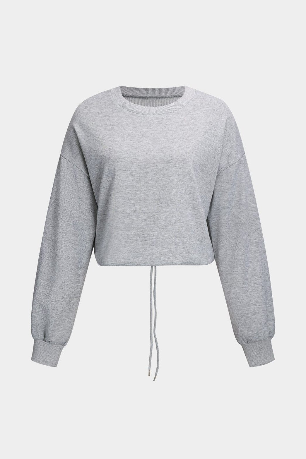 Ensemble gris crop top et pantalon large zenith