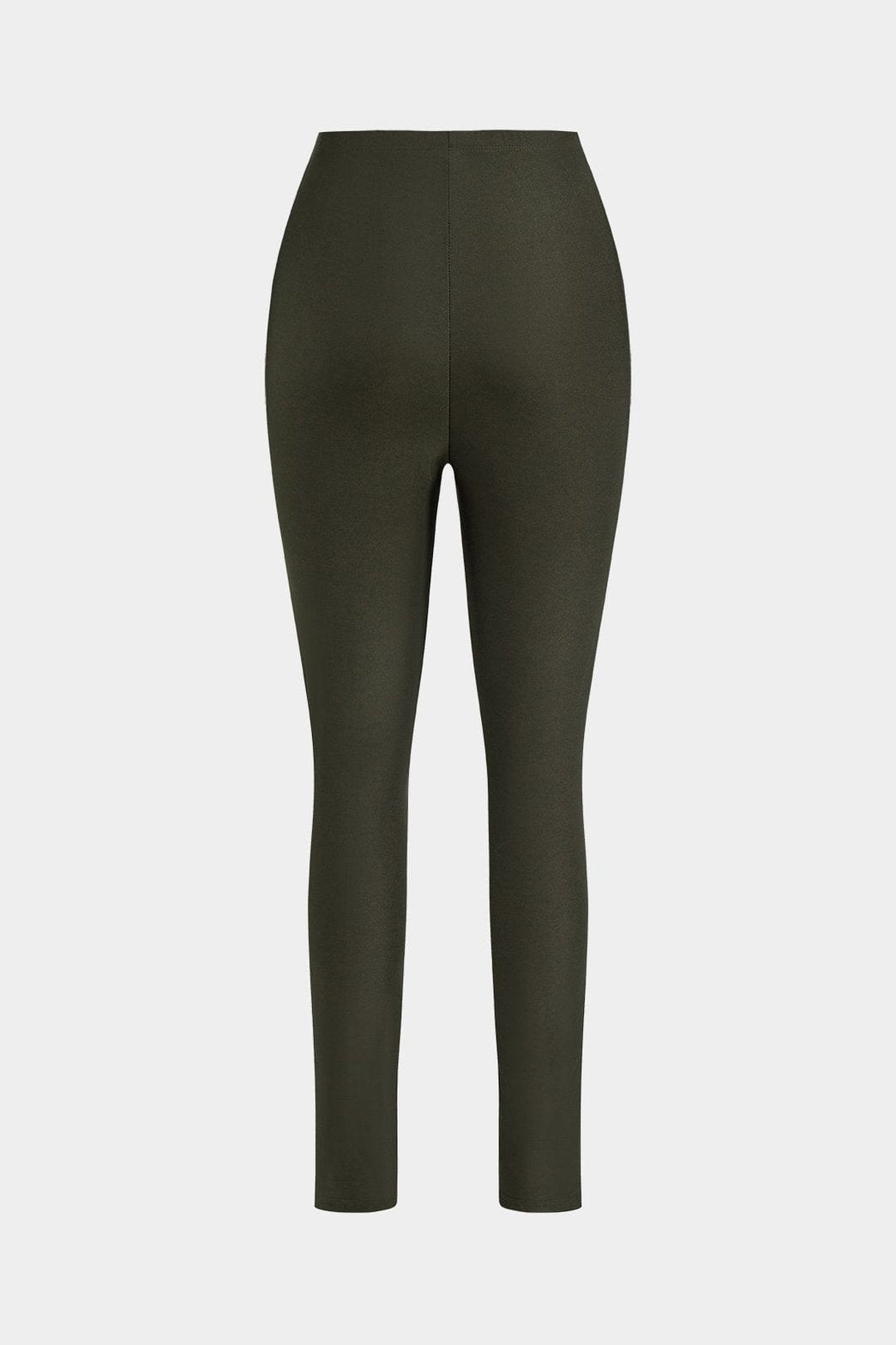 Ensemble simili cuir kaki détail couture vent