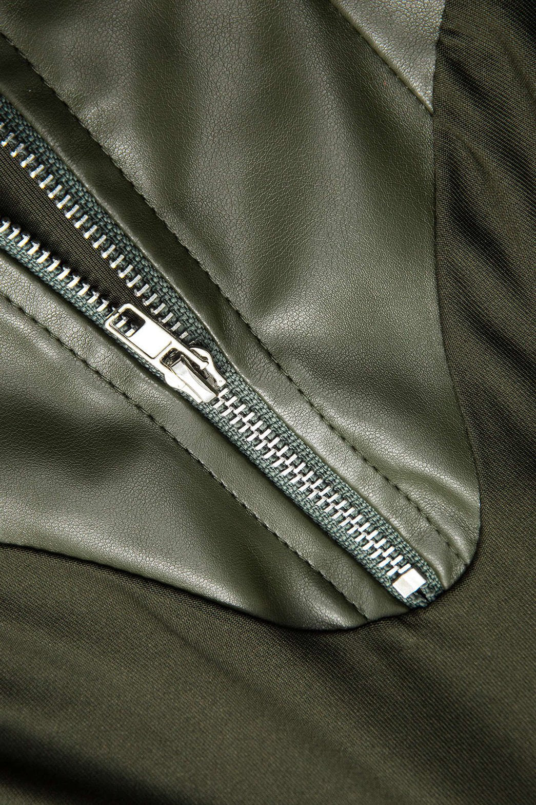 Ensemble simili cuir kaki vue complète nuage