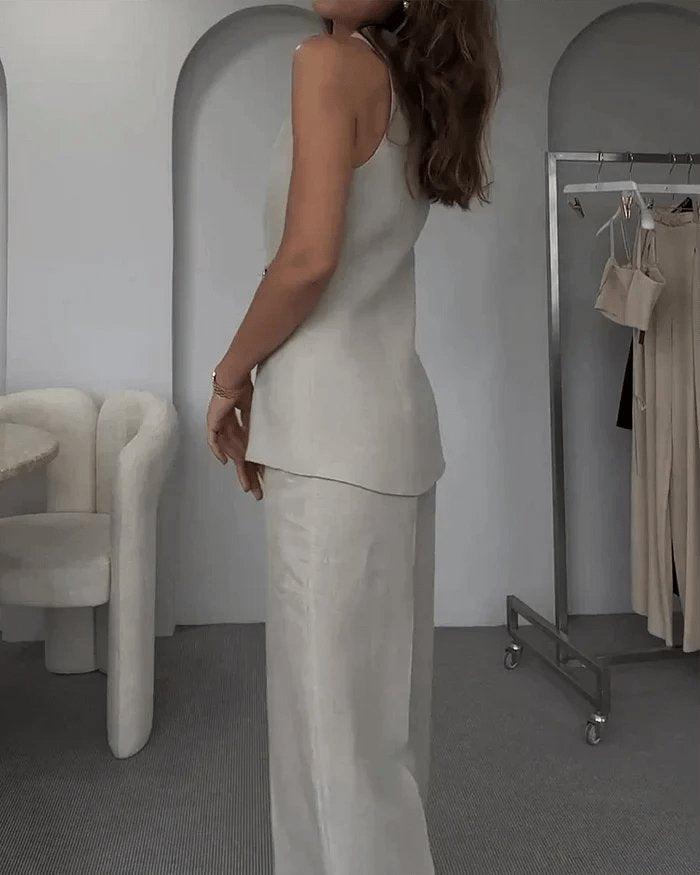 Tailleur chic pantalon et gilet sérénité