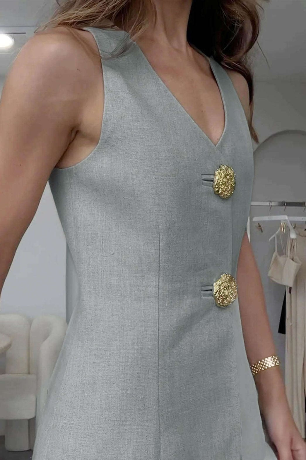 Ensemble pantalon et gilet chic cristal