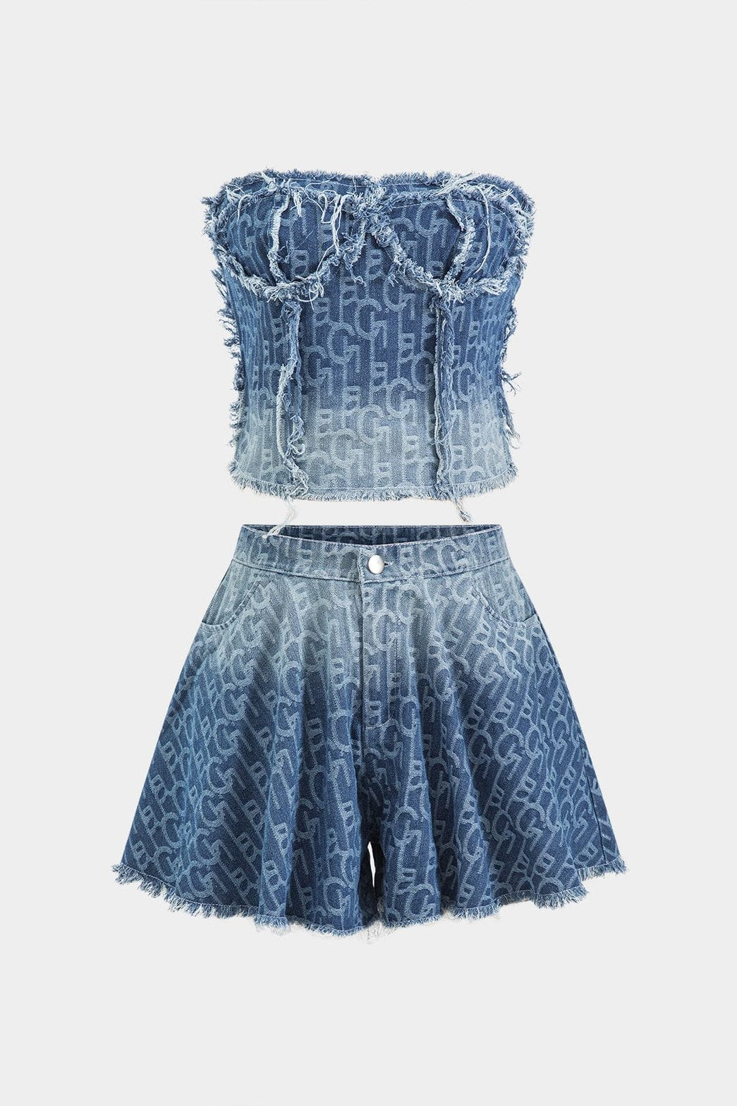 Ensemble débardeur denim et jean mode soleil