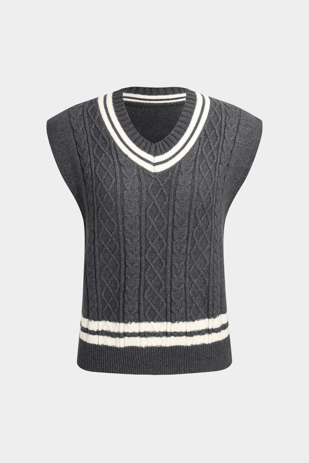 Ensemble tricot bicolore élégance