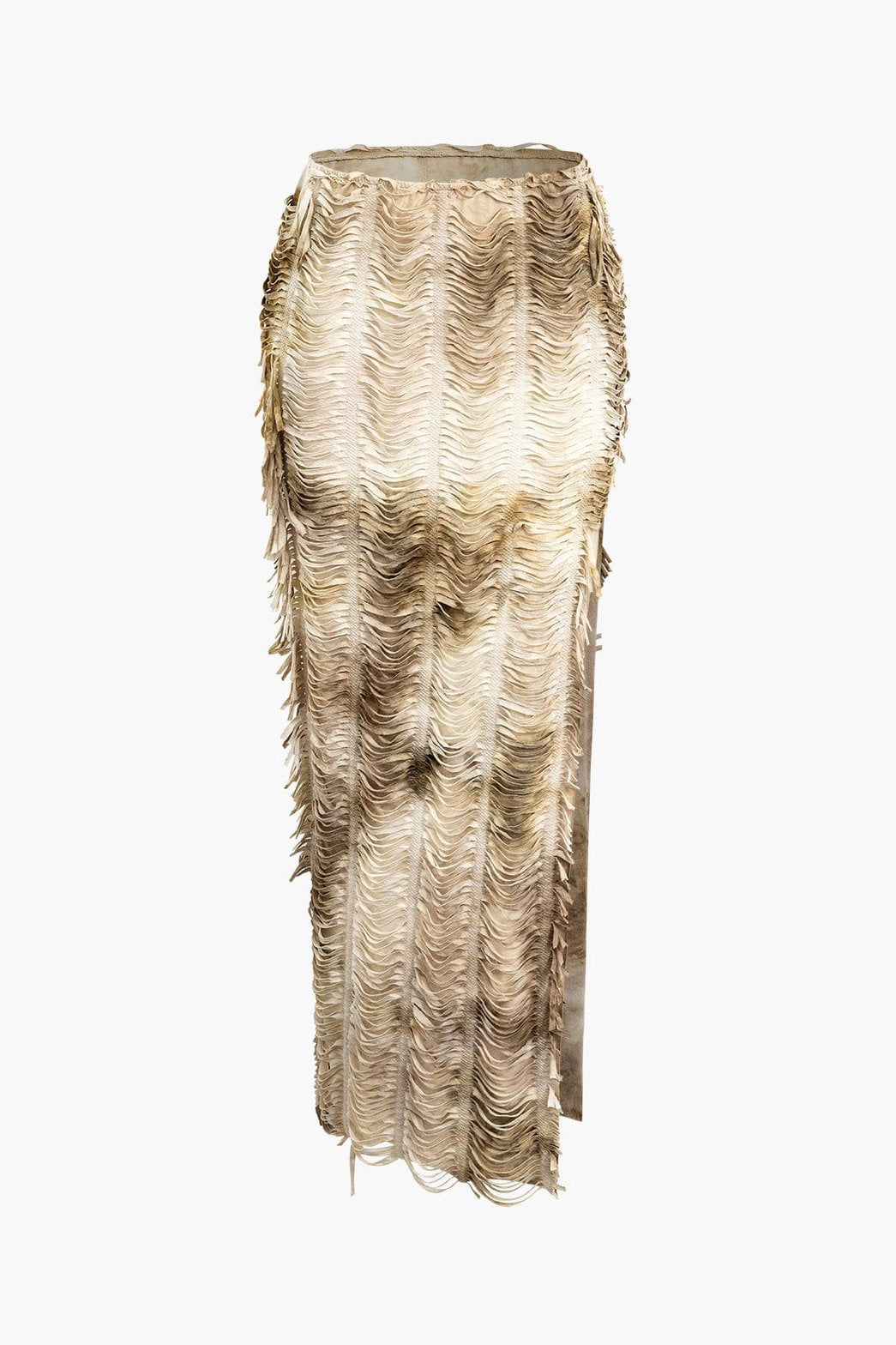 Ensemble Texturé Col V avec Jupe Longue