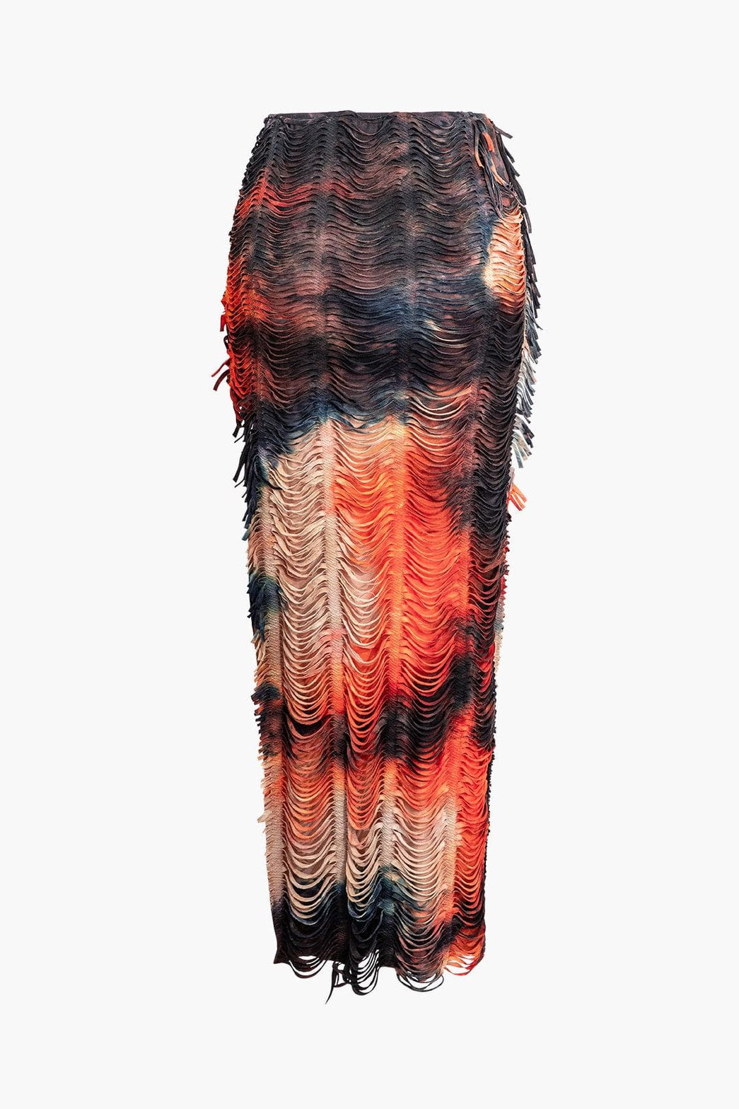 Ensemble Texturé Col V avec Jupe Longue