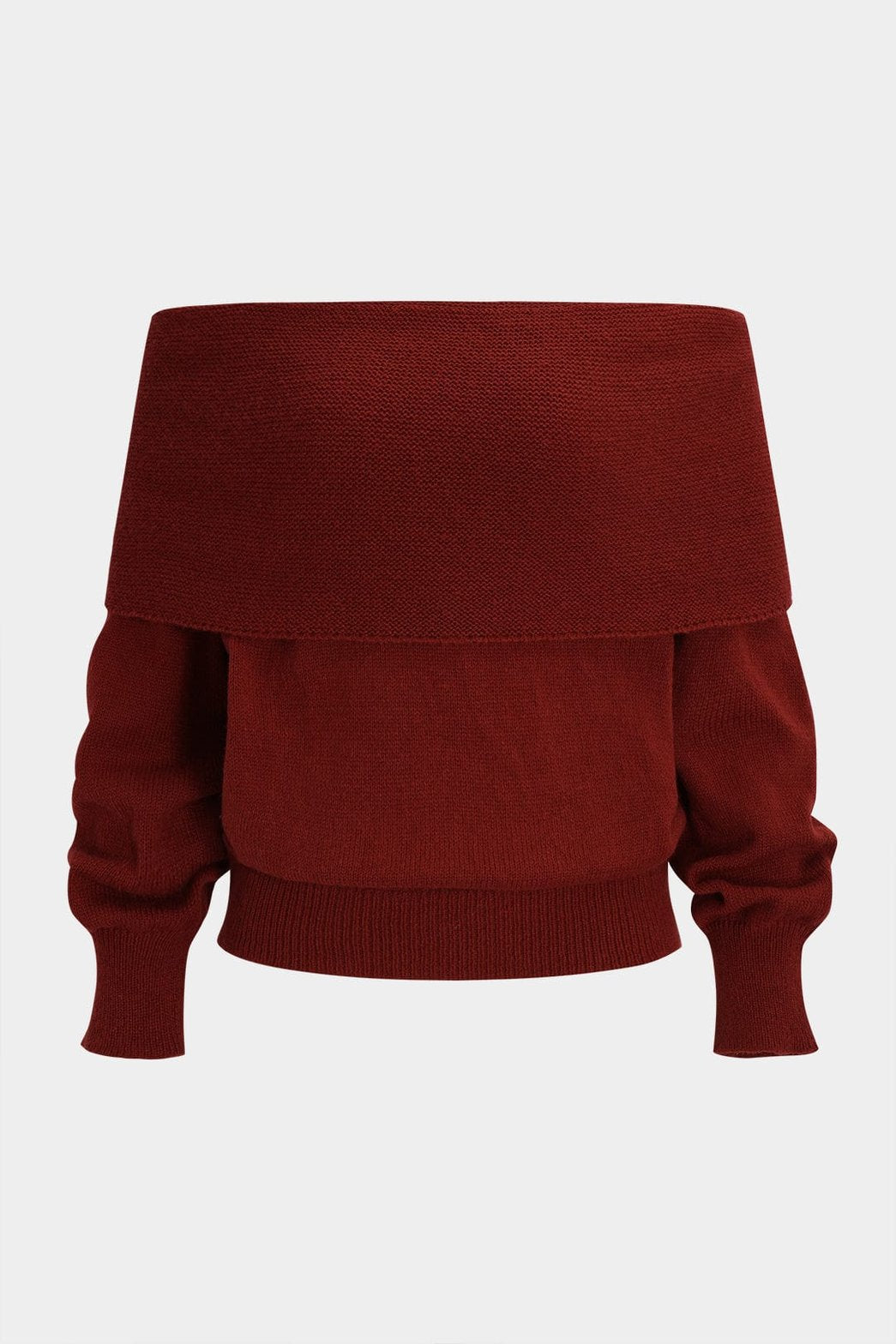 Ensemble tricot bordeaux vue dos élégant