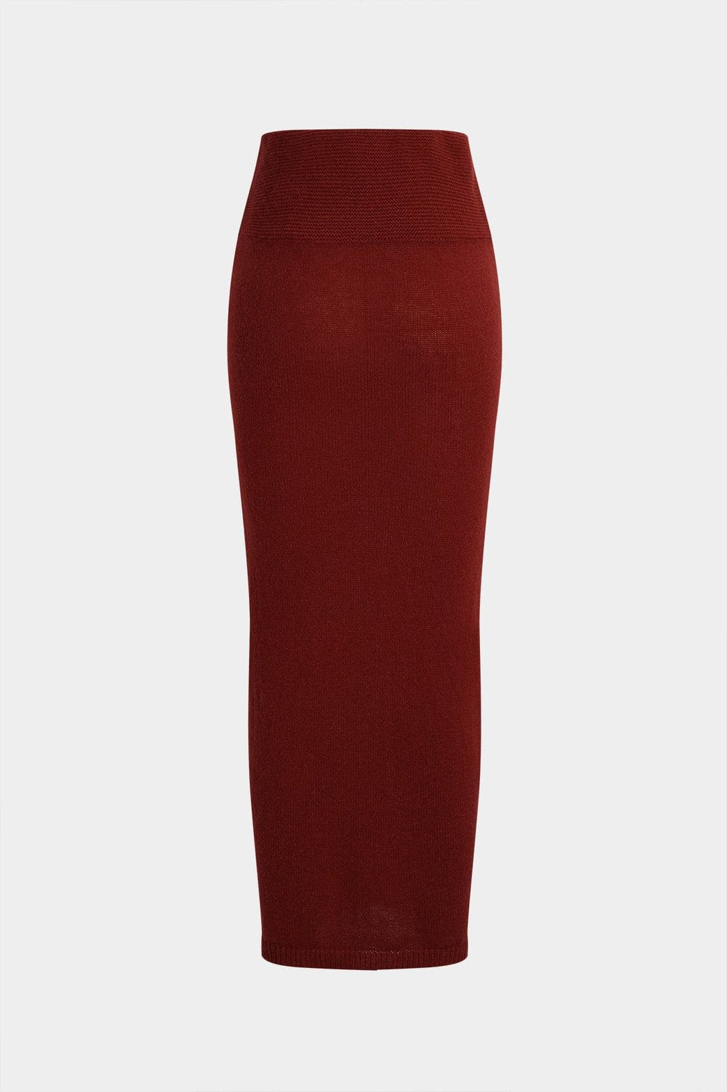 Ensemble tricot bordeaux vue complète raffiné