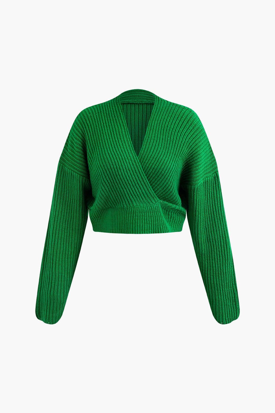 Ensemble Tricot Côtelé Pull Col V et Jupe