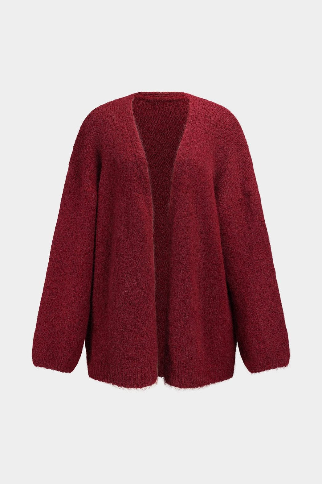 Cardigan tricoté bordeaux vue de profil étoile
