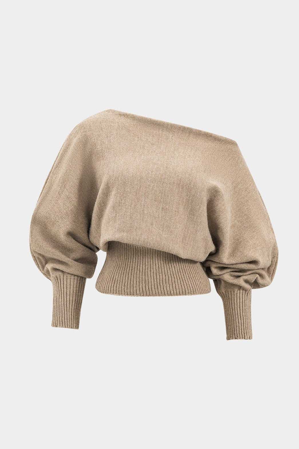 Ensemble tricot beige col bateau vue côté douceur