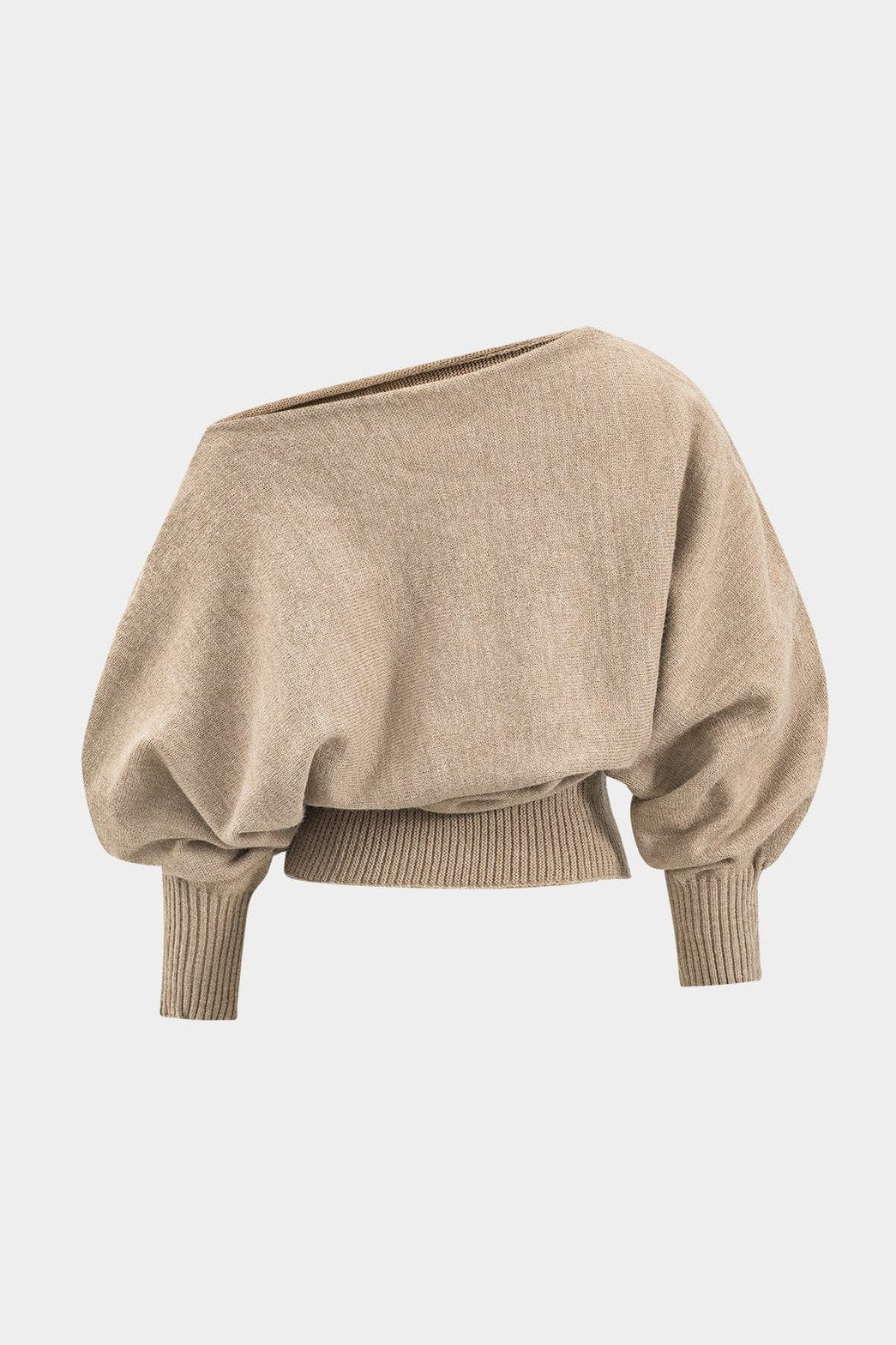 Ensemble tricot beige col bateau vue arrière nuage