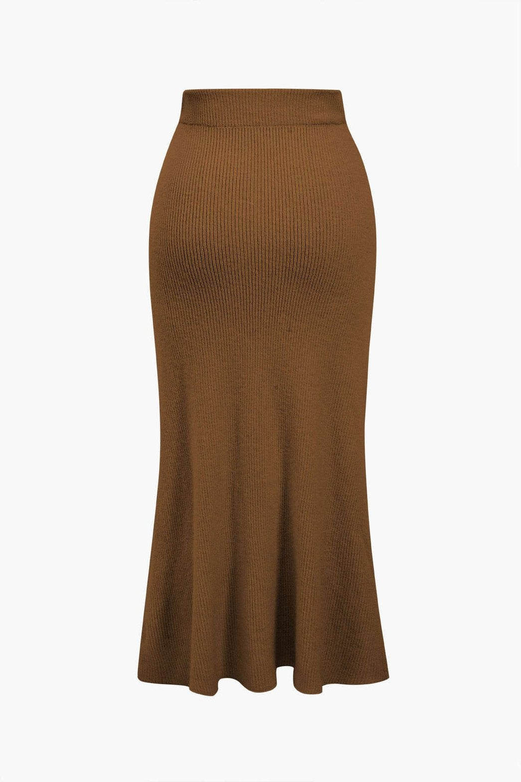 Ensemble tricot marron coupe ajustée