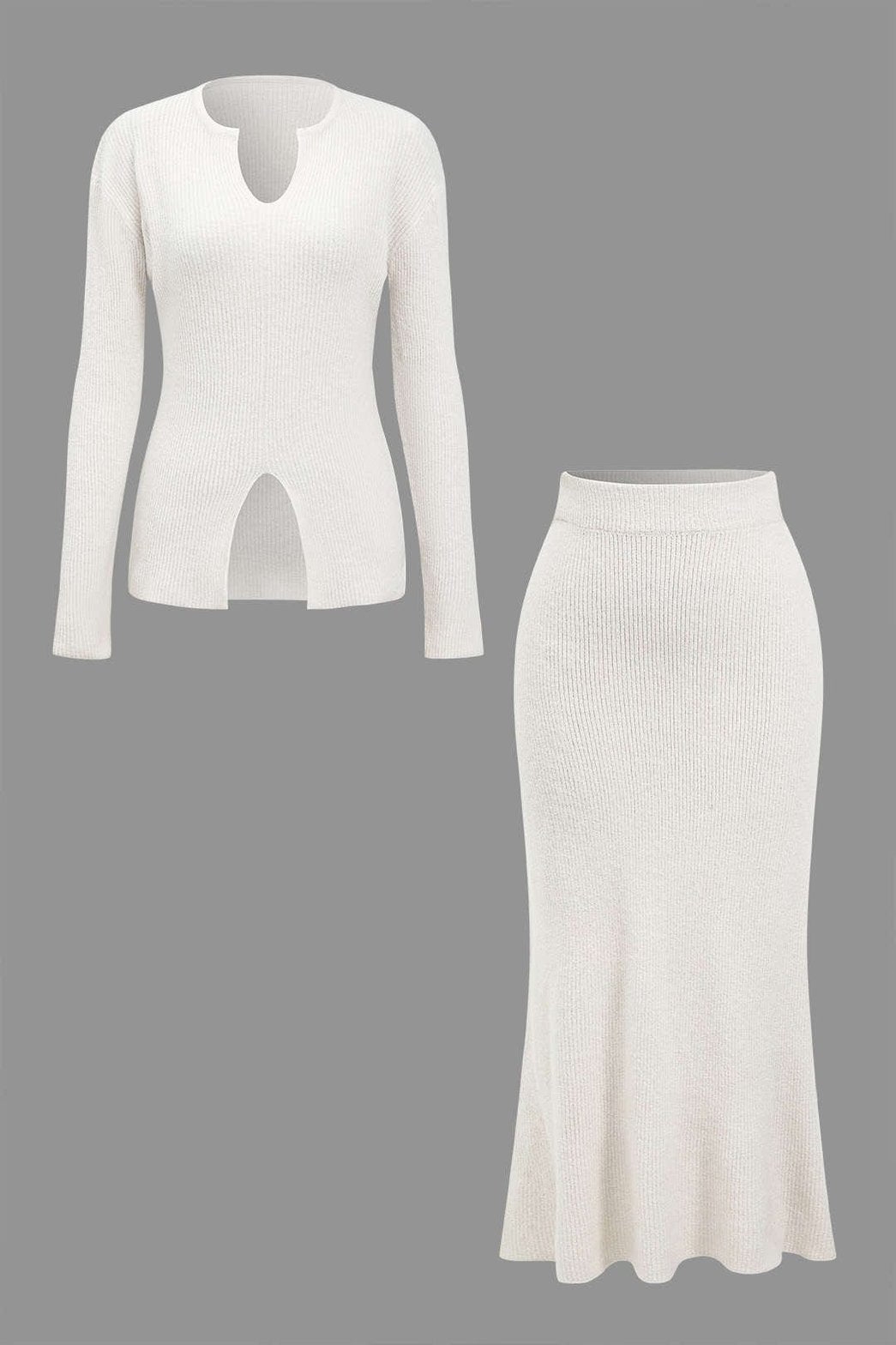 Ensemble deux pièces tricot mode